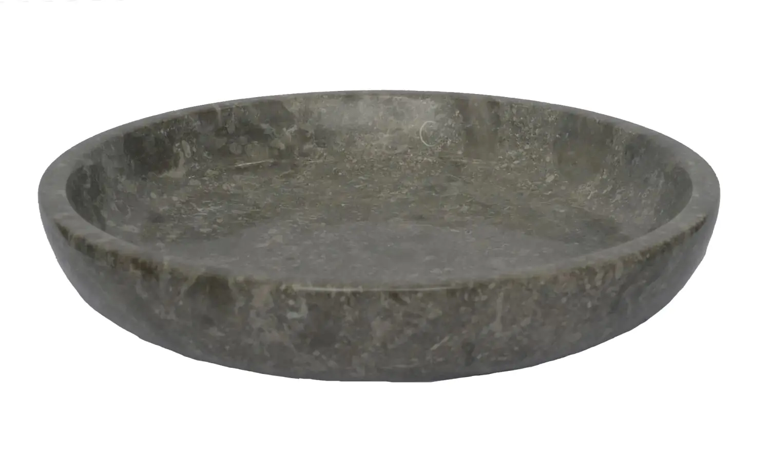  Product image 1 of the product “Round Bowl, Ø 24 cm | Grey Marble, Polished Finish ”